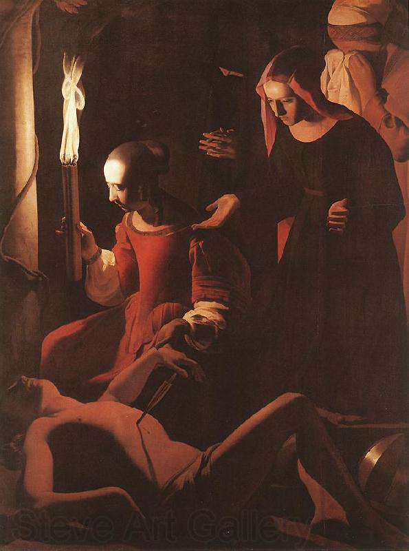 LA TOUR, Georges de The Dream of St Joseph sf France oil painting art